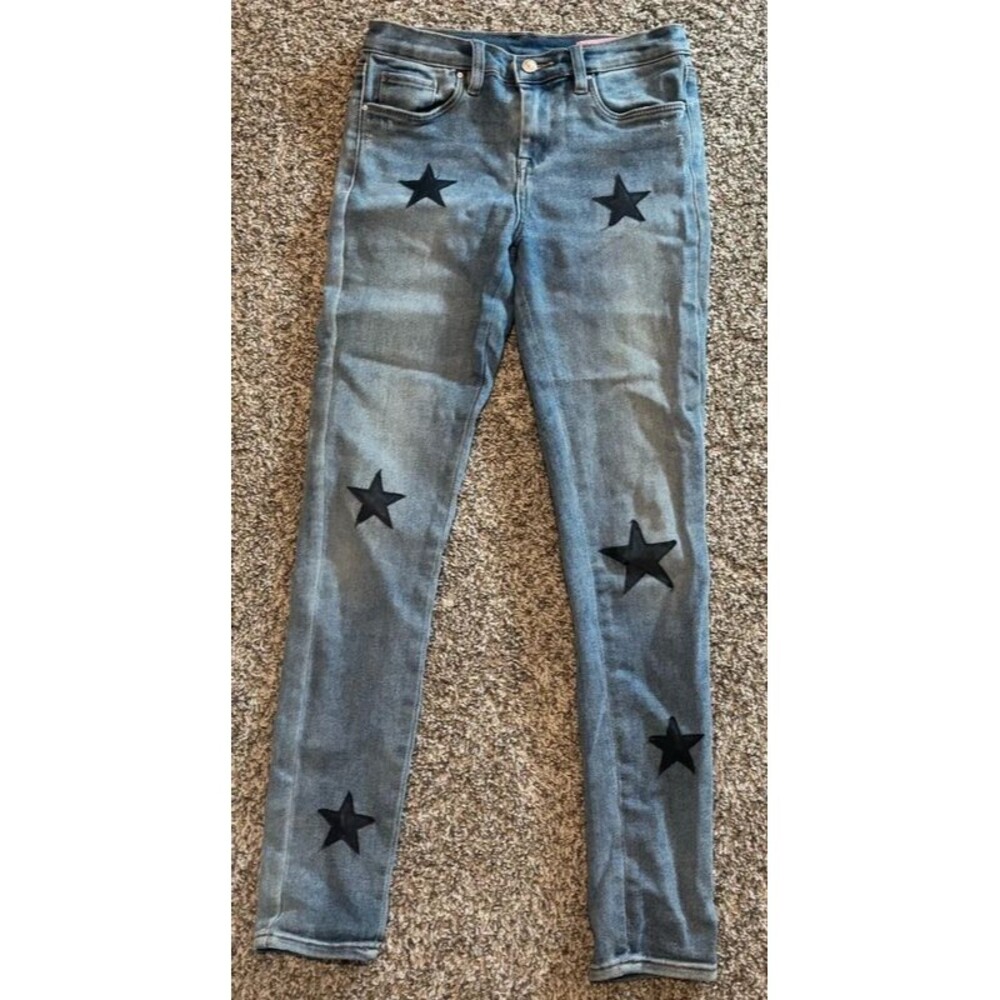 Blank NYC Mini Mercer Super Skinny Star Patch Jeans Girls Size 14